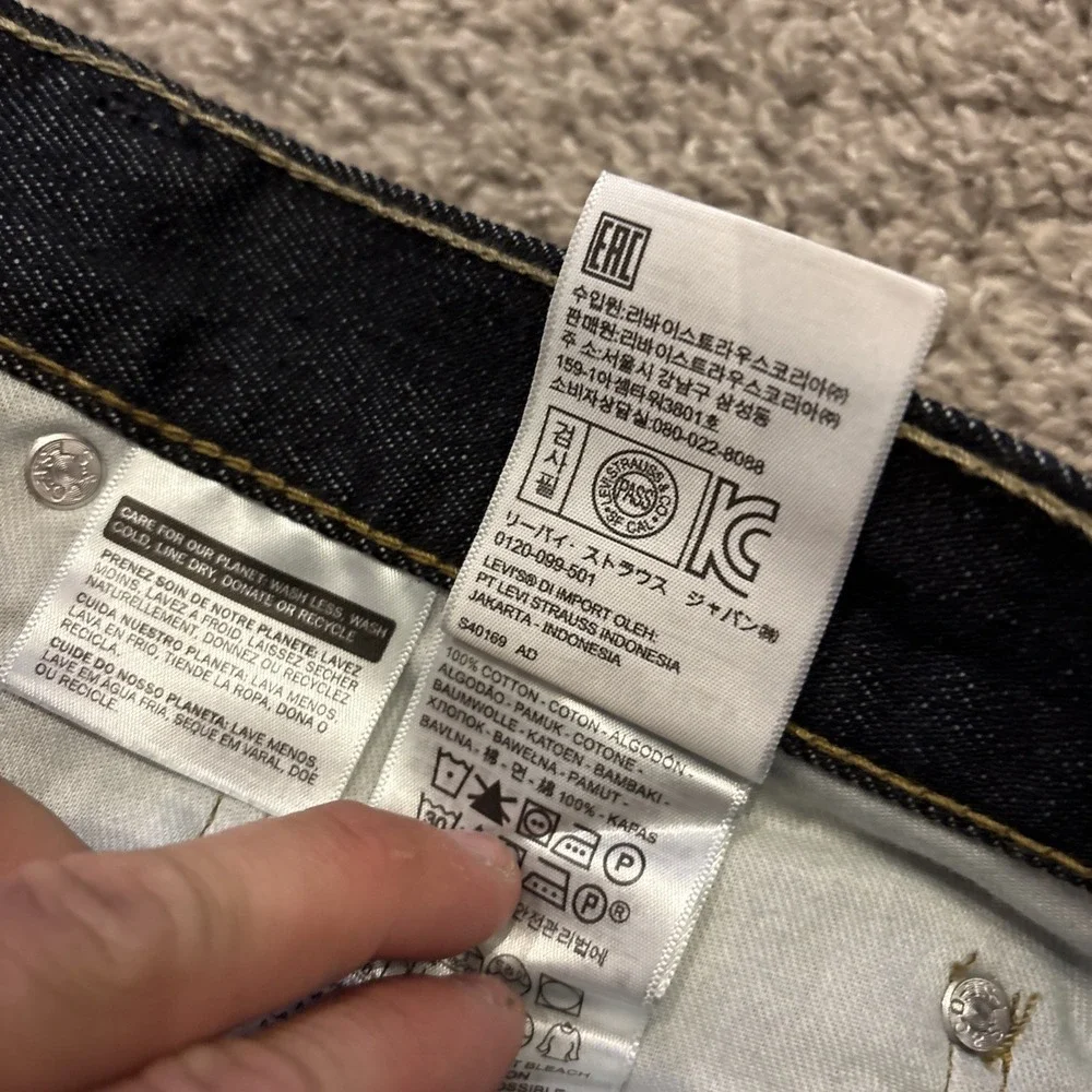 Levis 514 Straight Fit Jeans Mens 40x30 Blue Denim Dark Wash Classic Wide Leg